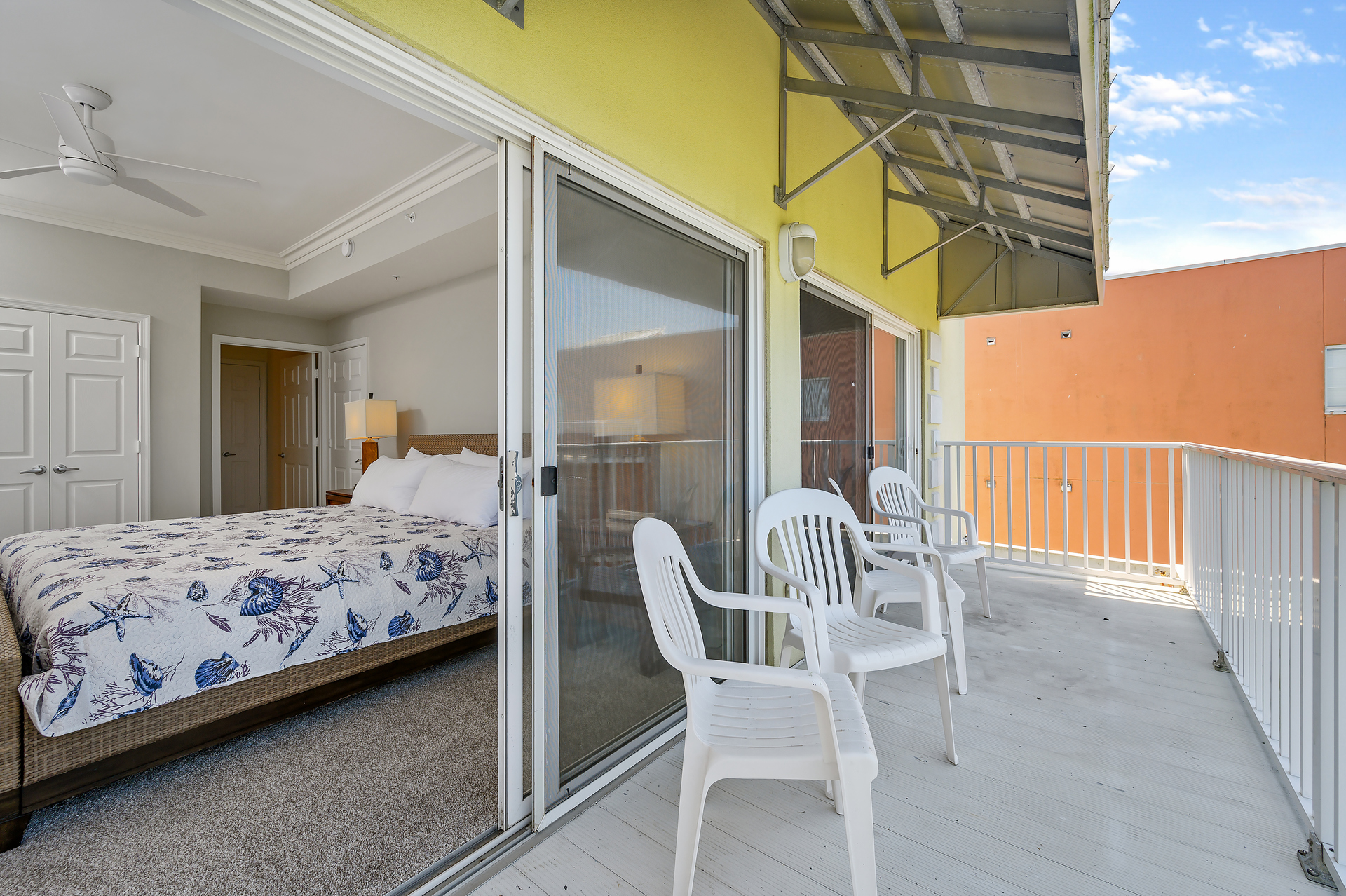 Sit back and enjoy the large private balcony