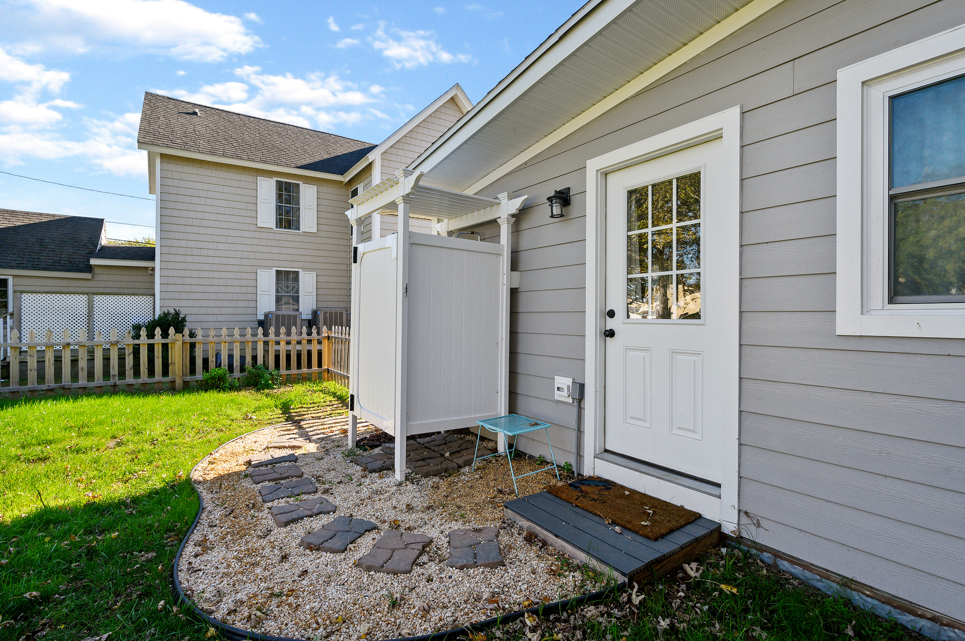 There's also a New Outdoor Shower, perfect for rinsing off after a day at the Beach.