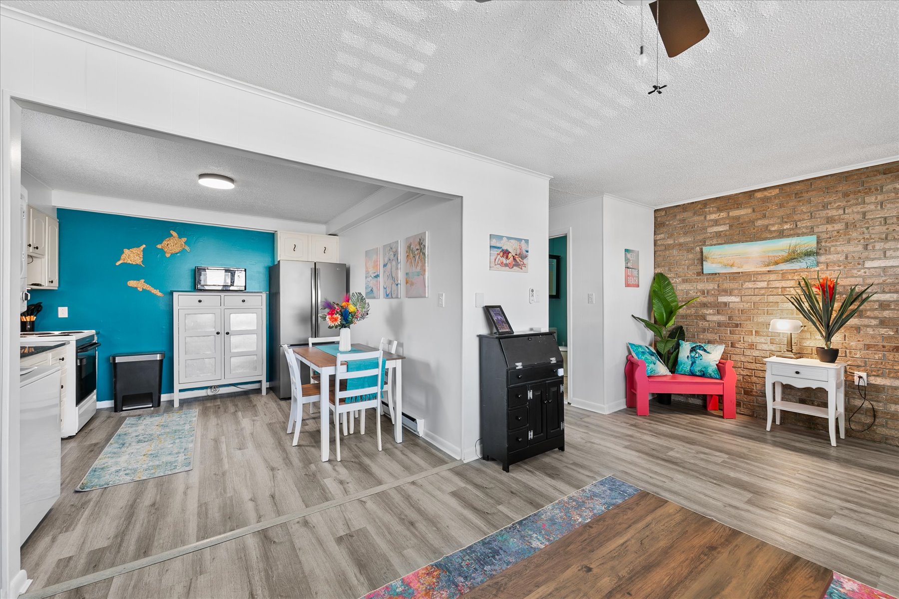 No one has to miss a moment of fun with this open floor plan