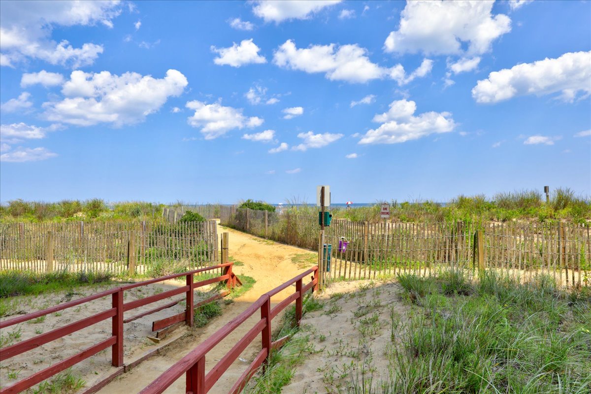 Just a short stroll until your toes are in the sand!