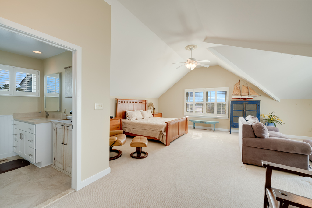 Take in breathtaking Bay Views from the Primary Bedroom.
