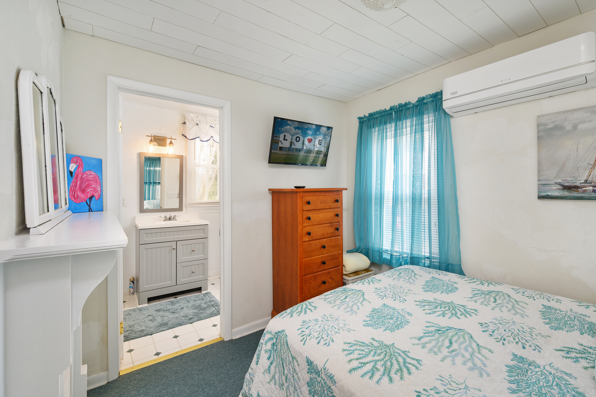 Bedroom 1 has Flat Screen Streaming TV.