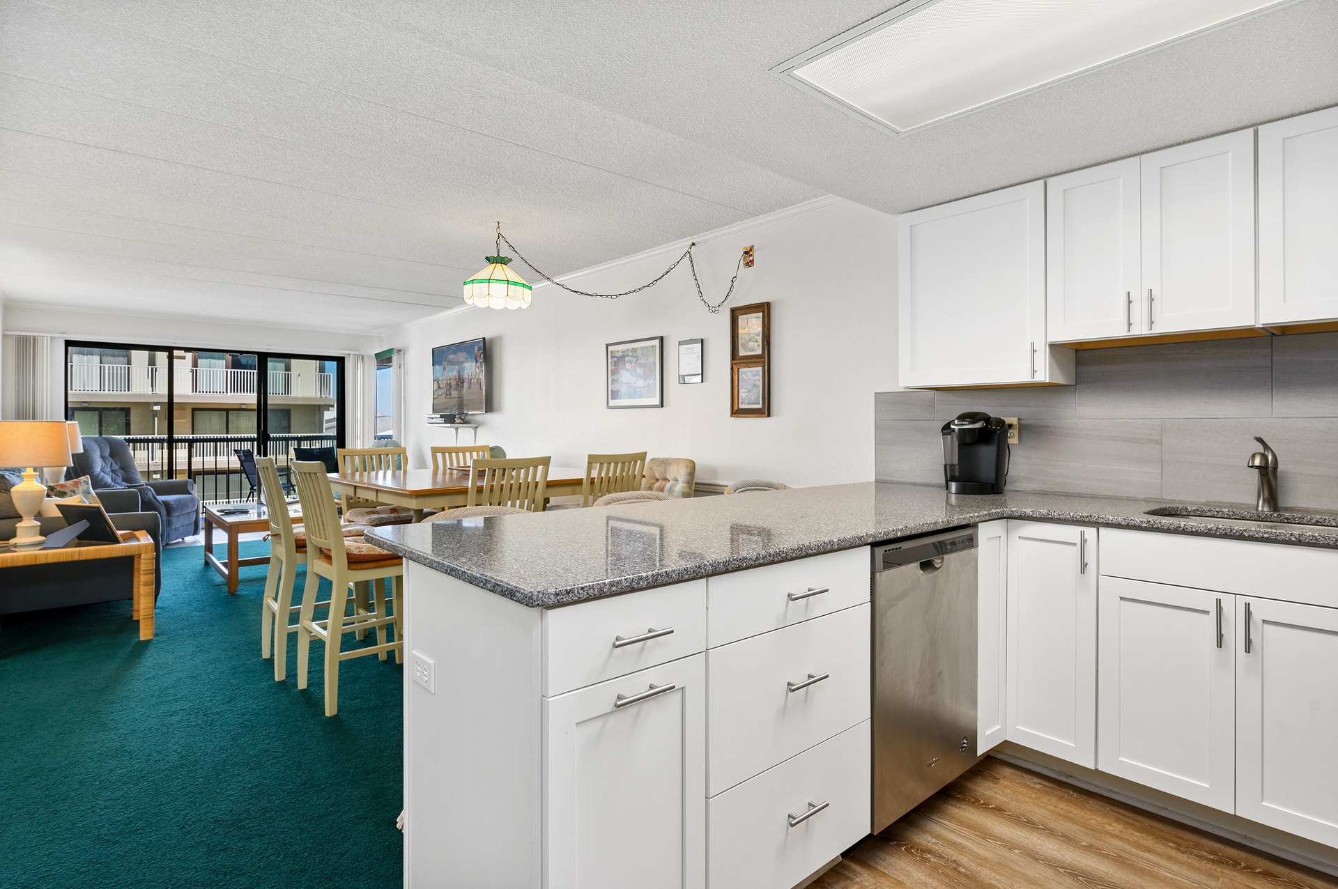 There's no lack of counter space in this beautifully renovated Kitchen