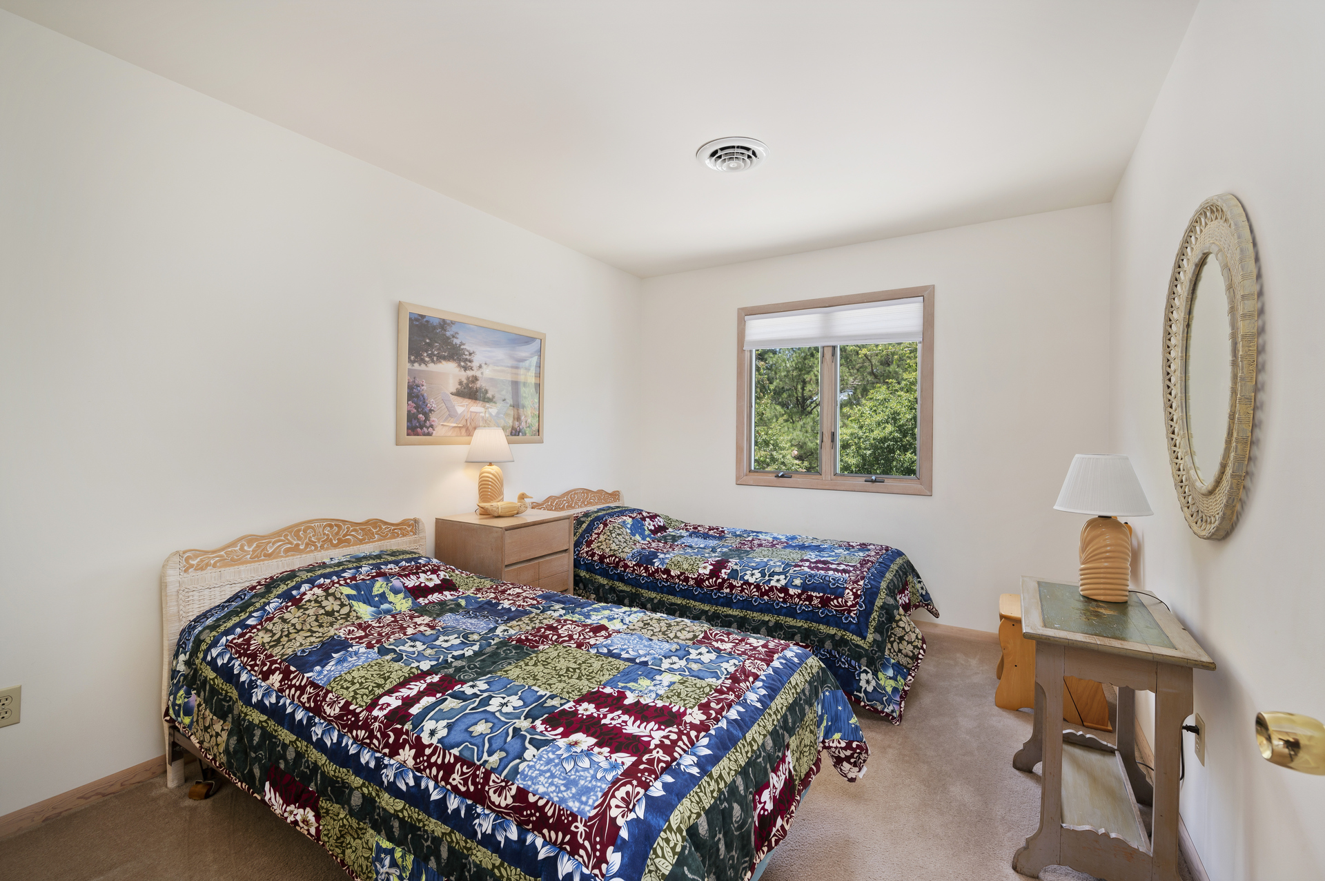 Bedroom 2 has 2 Twin Beds.