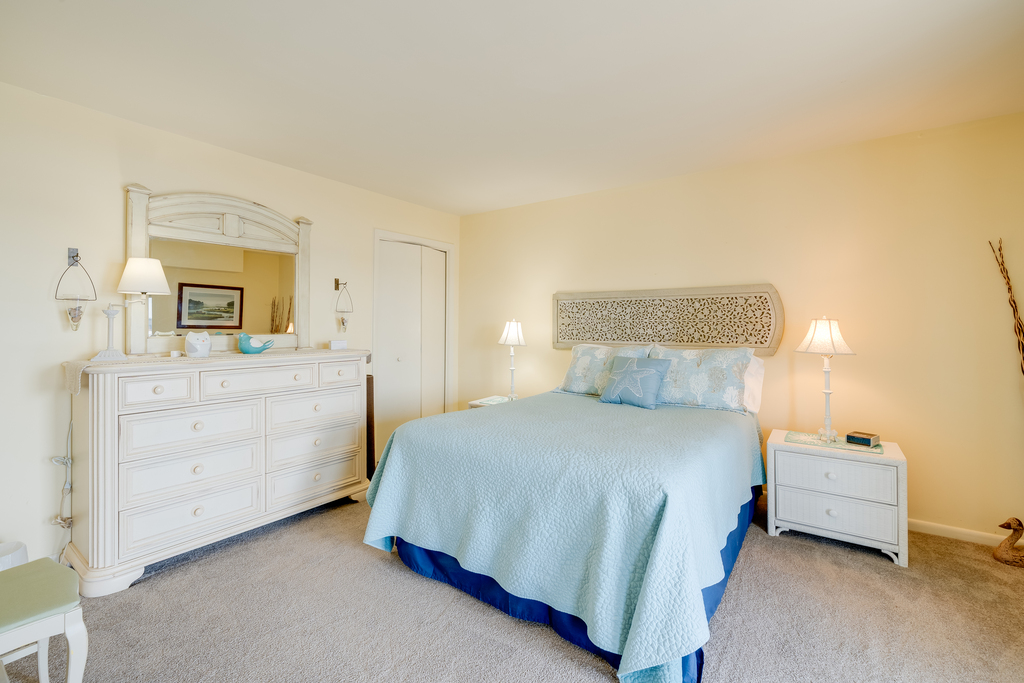 Bedroom 1 is on the 2nd level, and has a comfy Queen Bed.