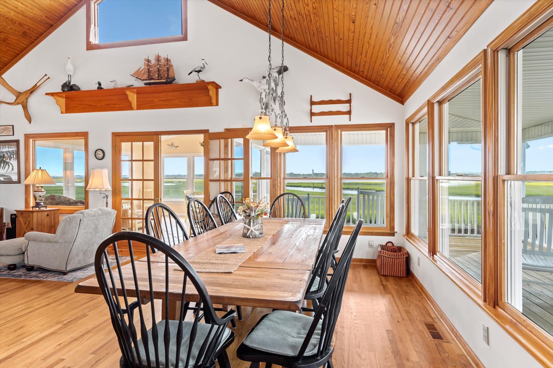 Whip up some Fresh Local Seafood and dine in the comfort of Central AC, with Views that cannot be beat.