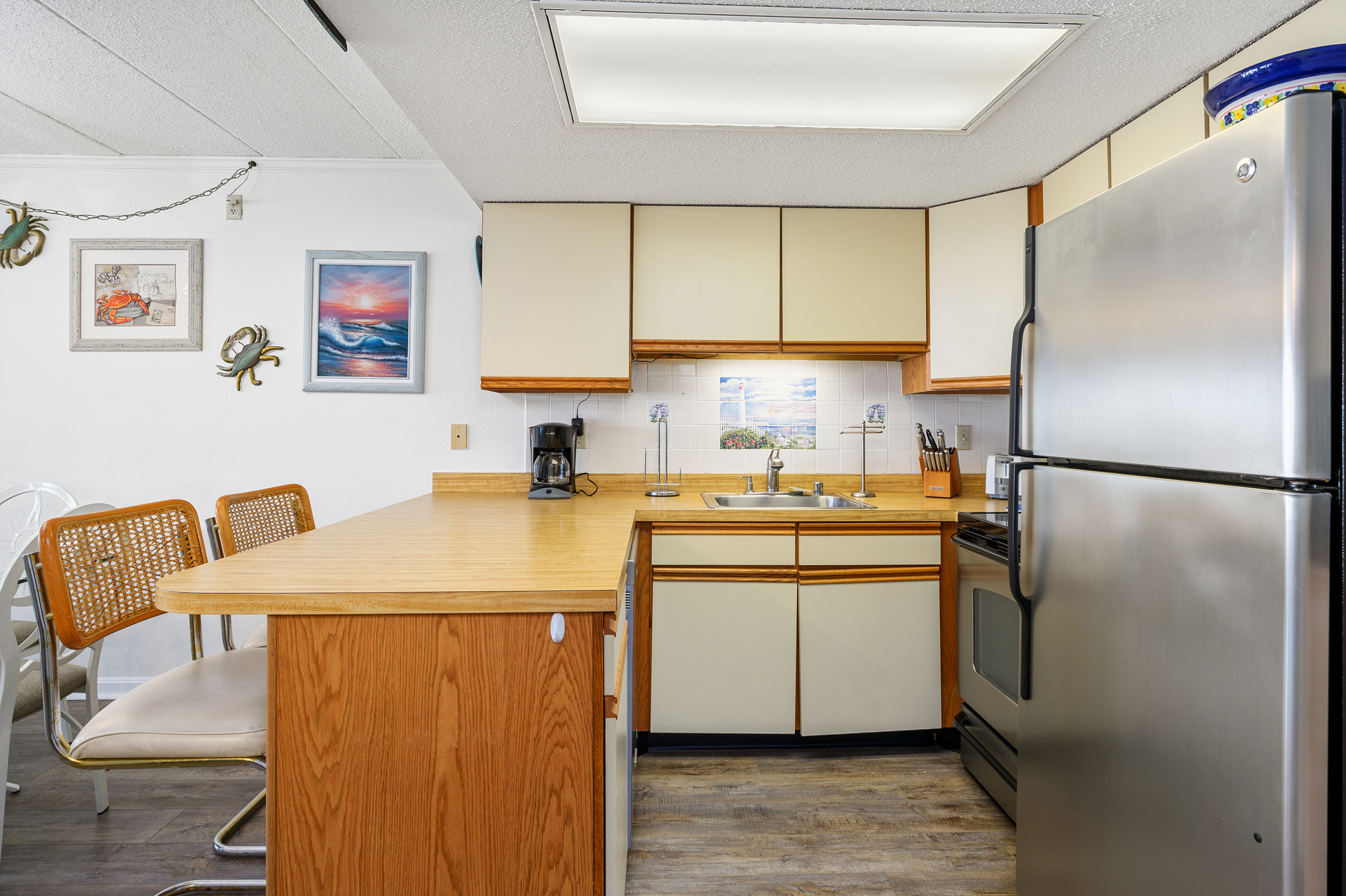 The Chef in your family will love all the counter space and gadgets this kitchen offers.