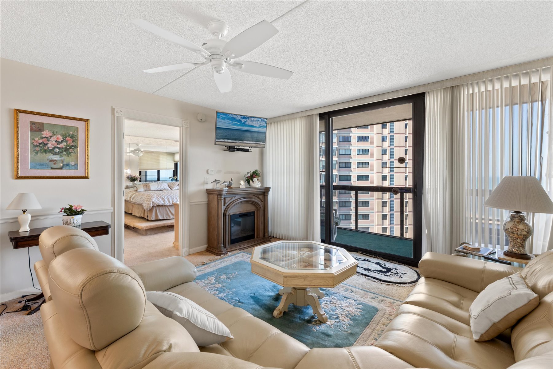 Cozy up on the relaxing Couch after a Beach Day.