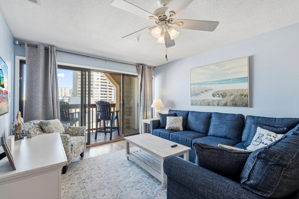 Sink into the comfy furniture and wind down from a Beach Day!