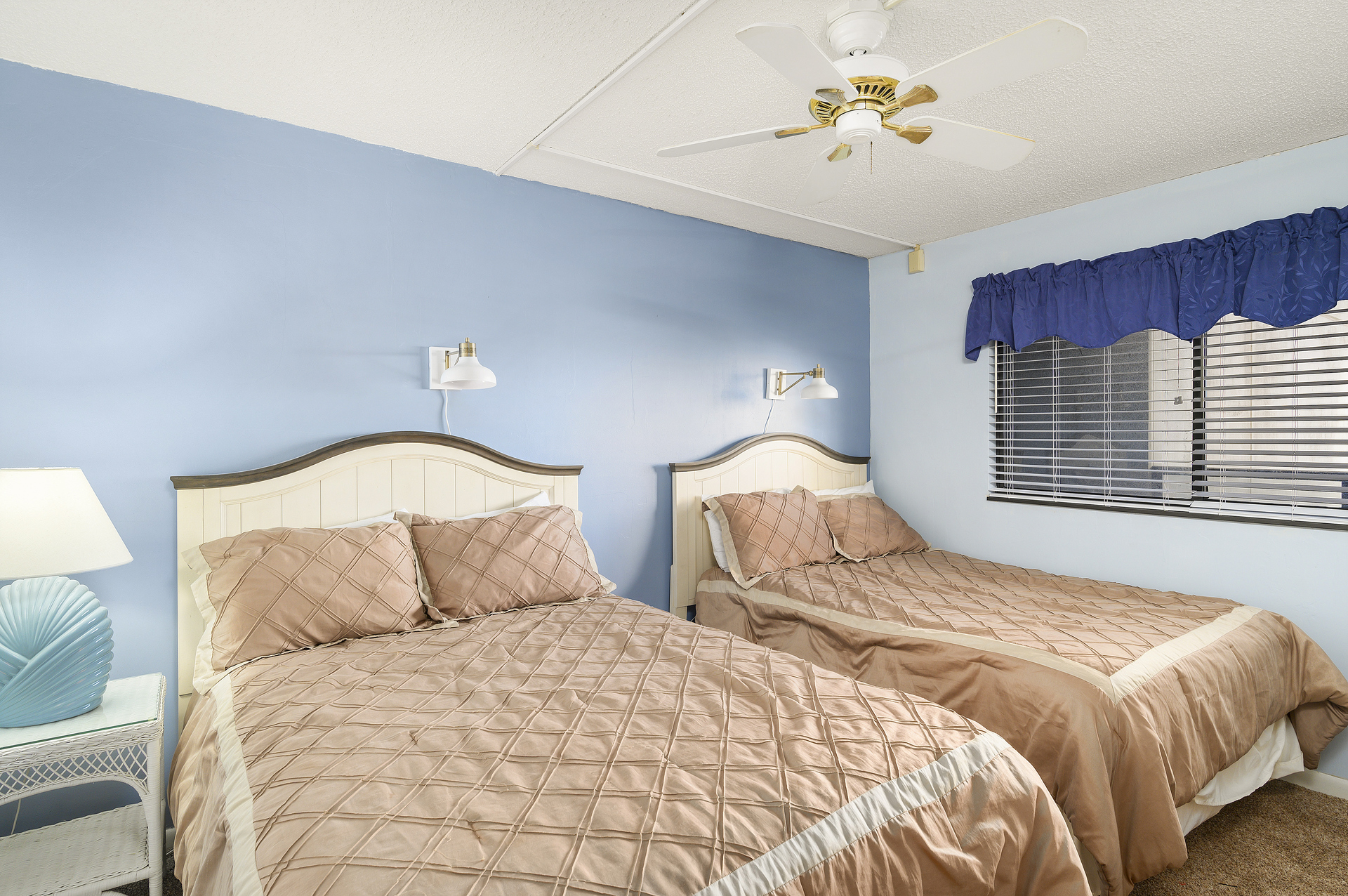 Bedroom 1 offers 2 Cozy Full Beds