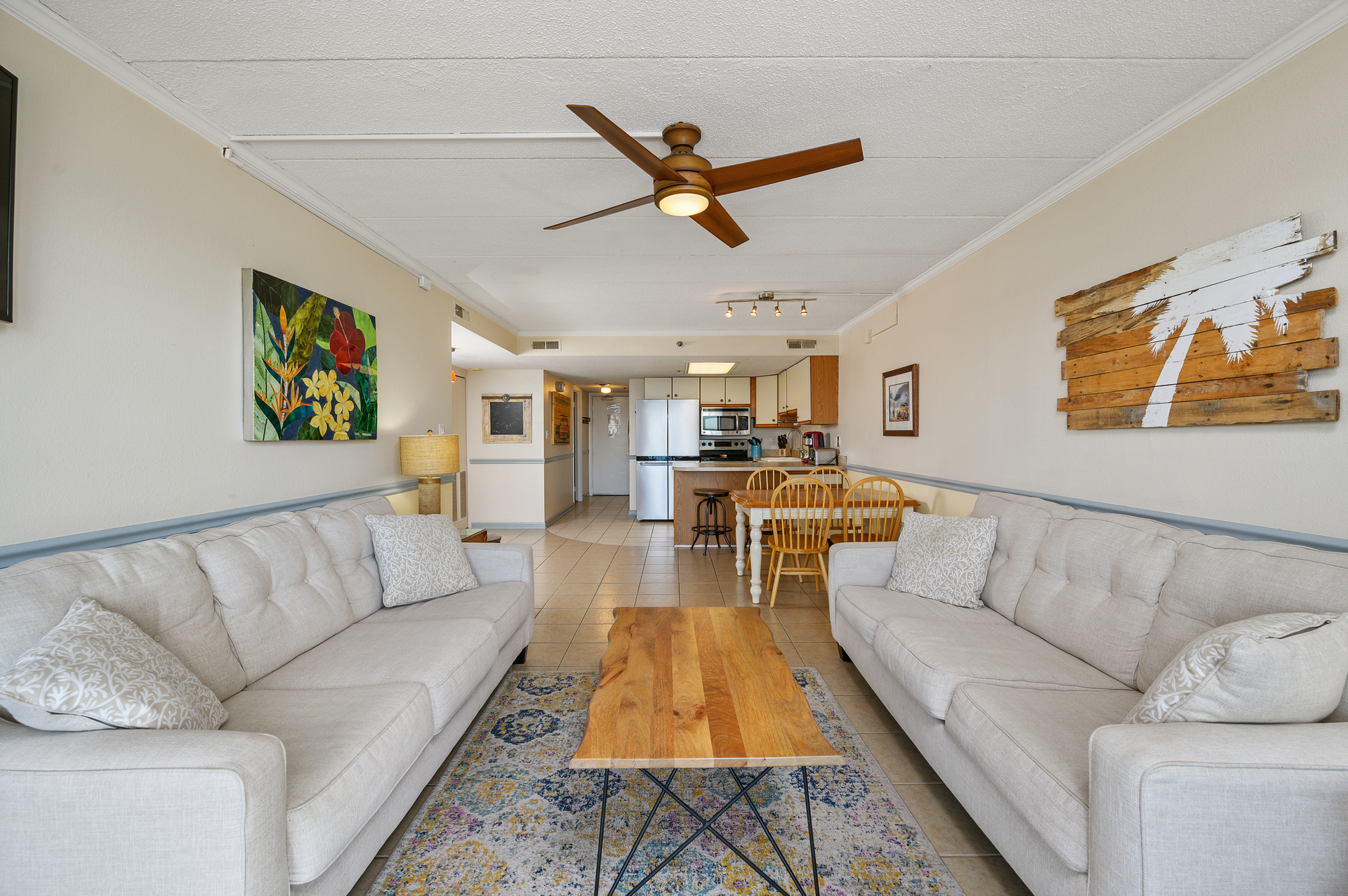 The sofa converts into a sleeper to accommodate up to 6.