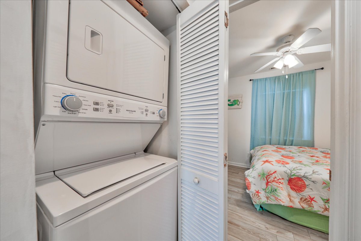 Stacked Washer and Dryer for your convenience.