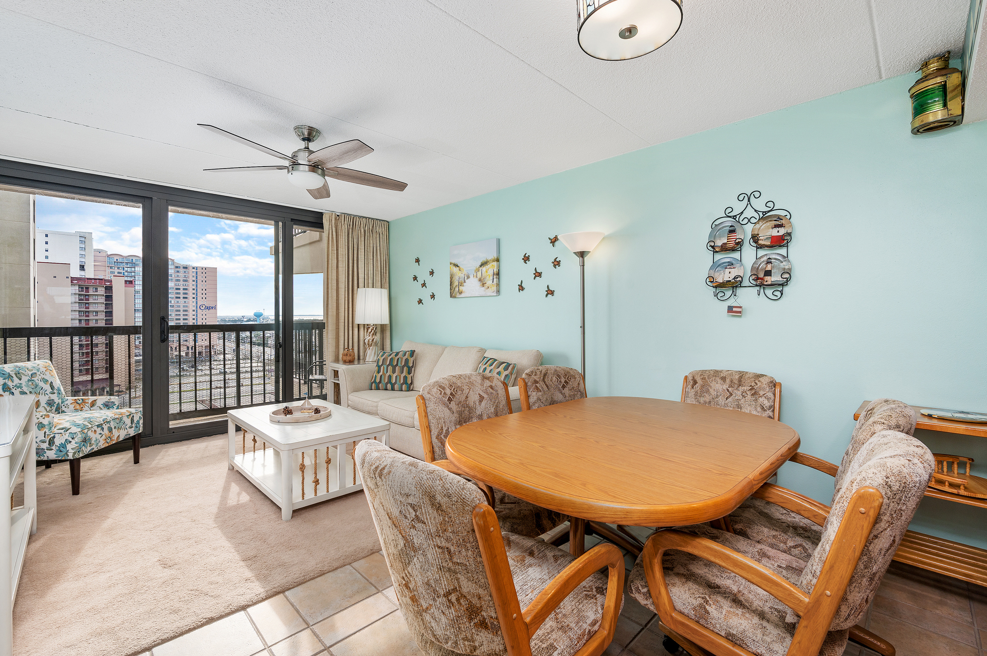 Enjoy a warm, home-cooked meal at the Dining Table, comfortably seating a family of 6!