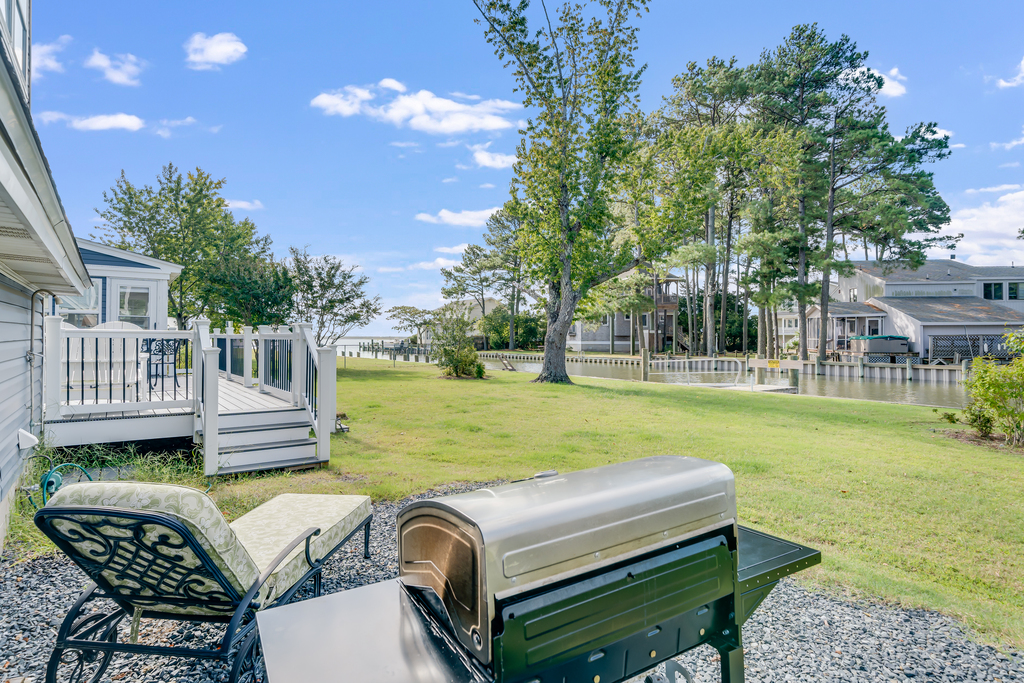 Grill with a View, while watching Herons, Eagles, and Egrets dance on the water.