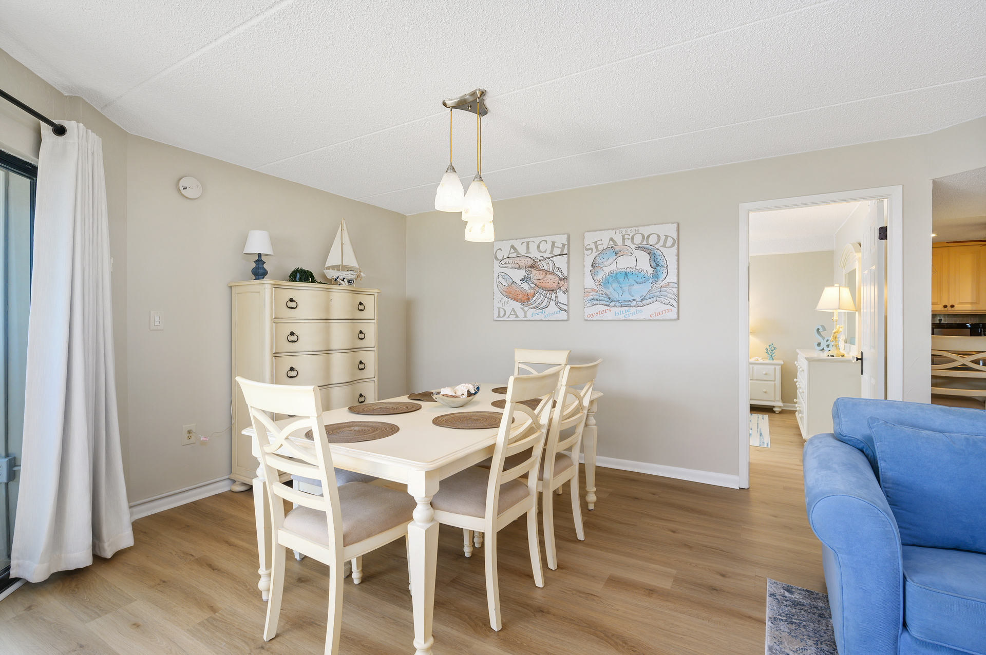 The large dining table is also a great space for a Family Game Night!