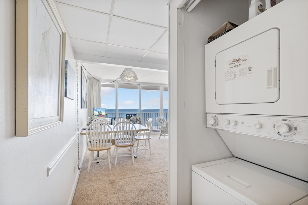 There's even a stackable Washer/Dryer for your convenience.