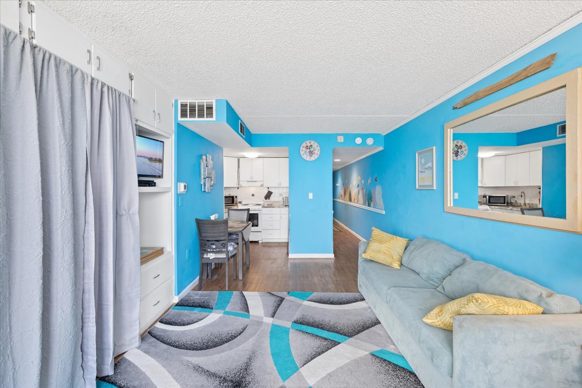 The Sleeper Sofa will comfortably sleep 2.