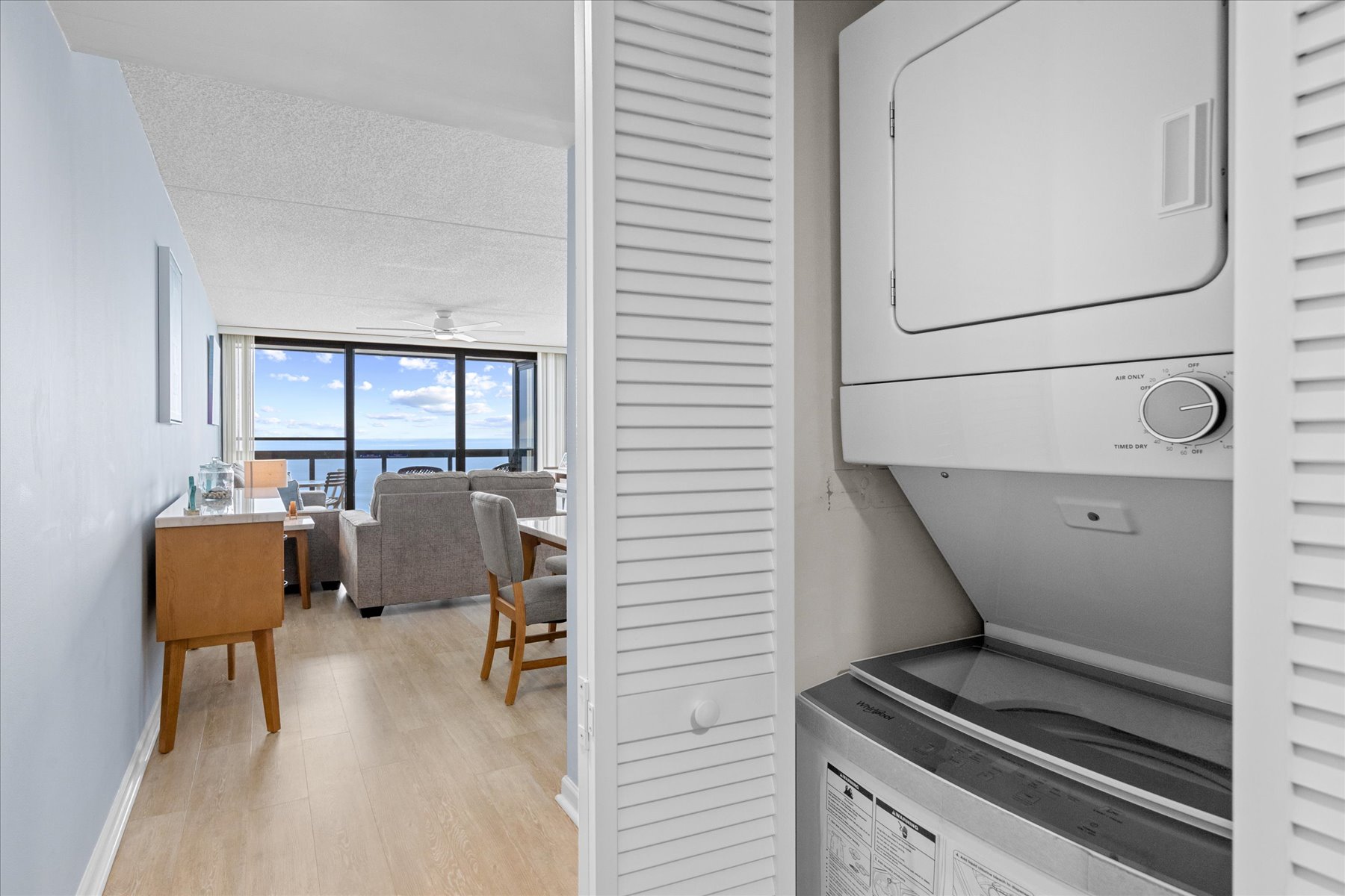 Convenient washer and dryer while calling Golden Sands 1612 home