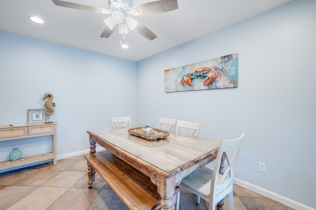 Enjoy family meals in the comfort of Central AC.
