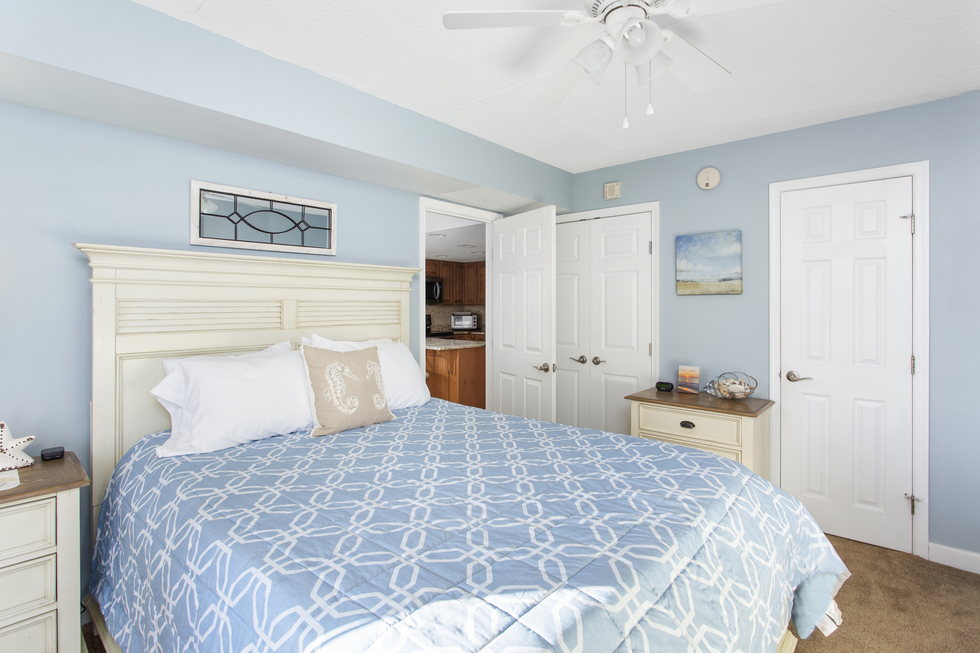 Beachy Decor and colors of Sand & Sea throughout.