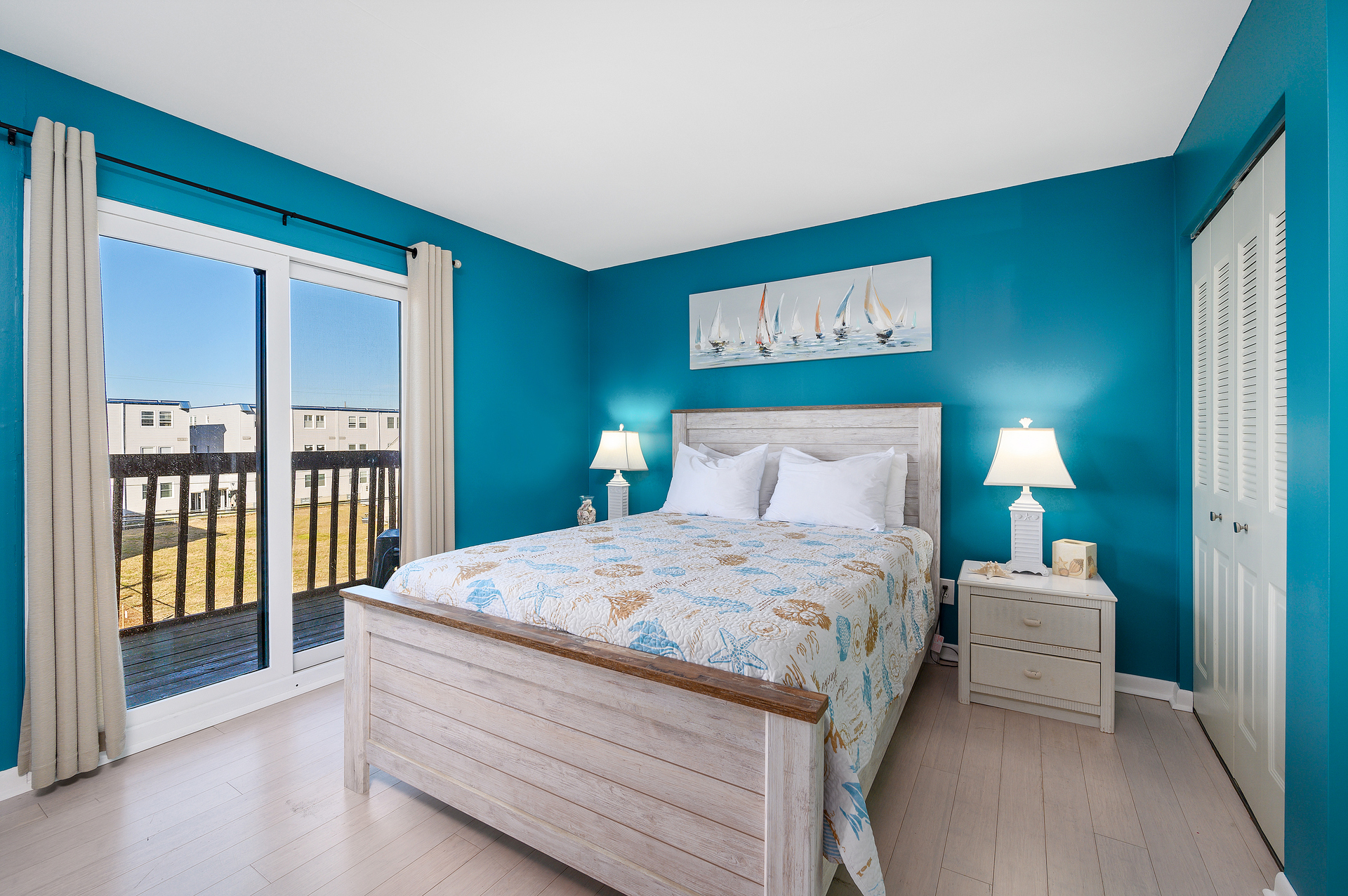 Bedroom 2, located on the 2nd level, is a spacious Jr. Primary with a private balcony!