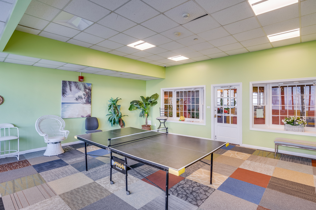 Head down the hall from the game room for some table tennis!