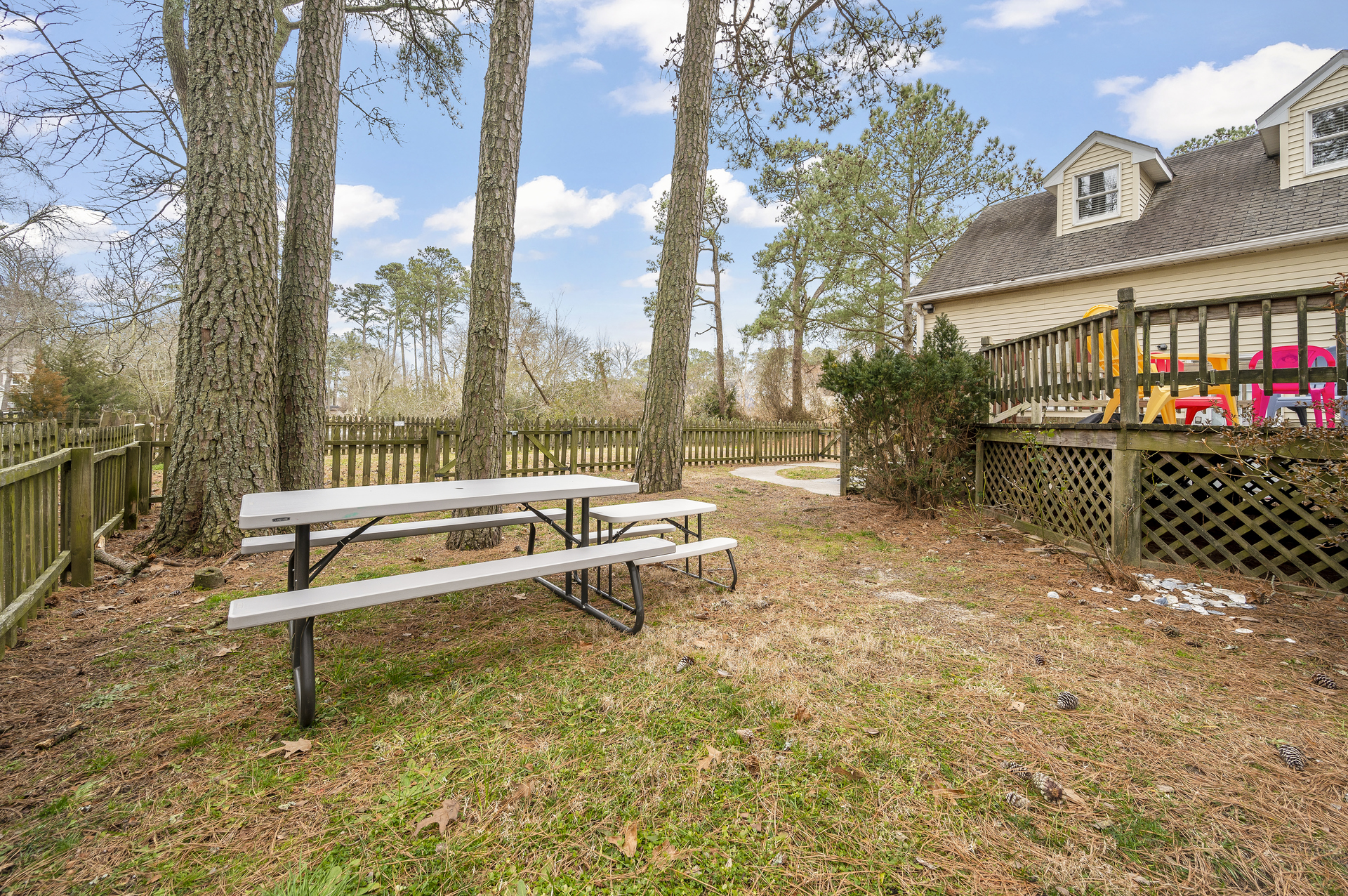 Or Al-Fresco in the serene backyard.