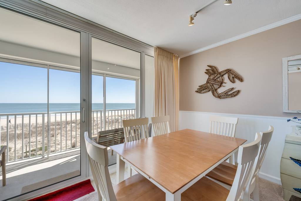 Savor a home cooked meal while taking in Views of the Beach and Ocean.