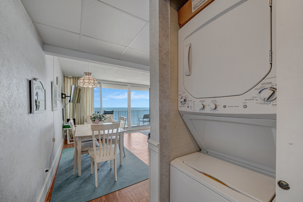 There's even a stackable Washer/Dryer for your convenience!