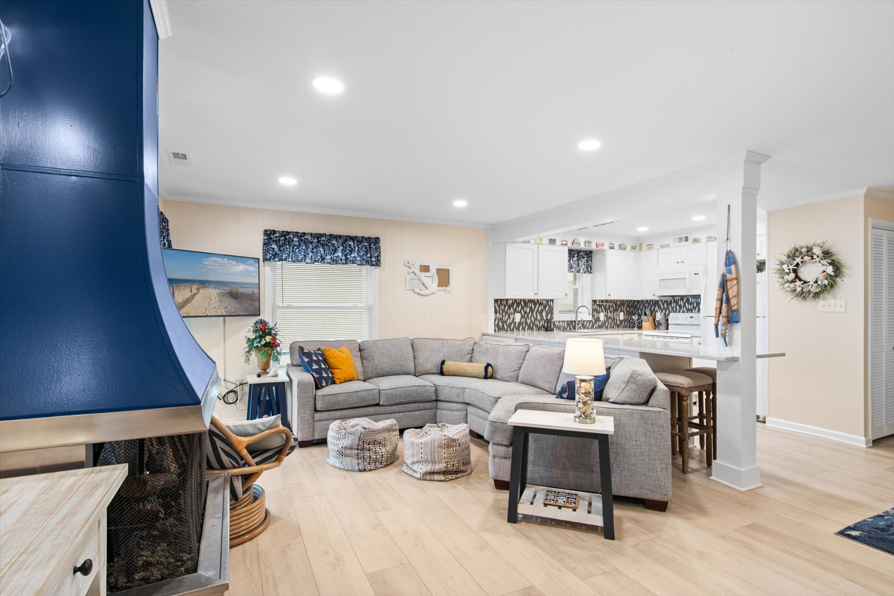 Open layout connects living and kitchen seamlessly!