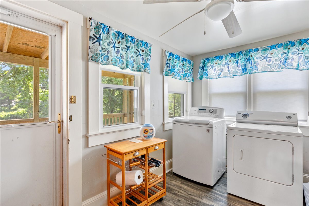 Mud Room with Full Size Washer and Dryer.