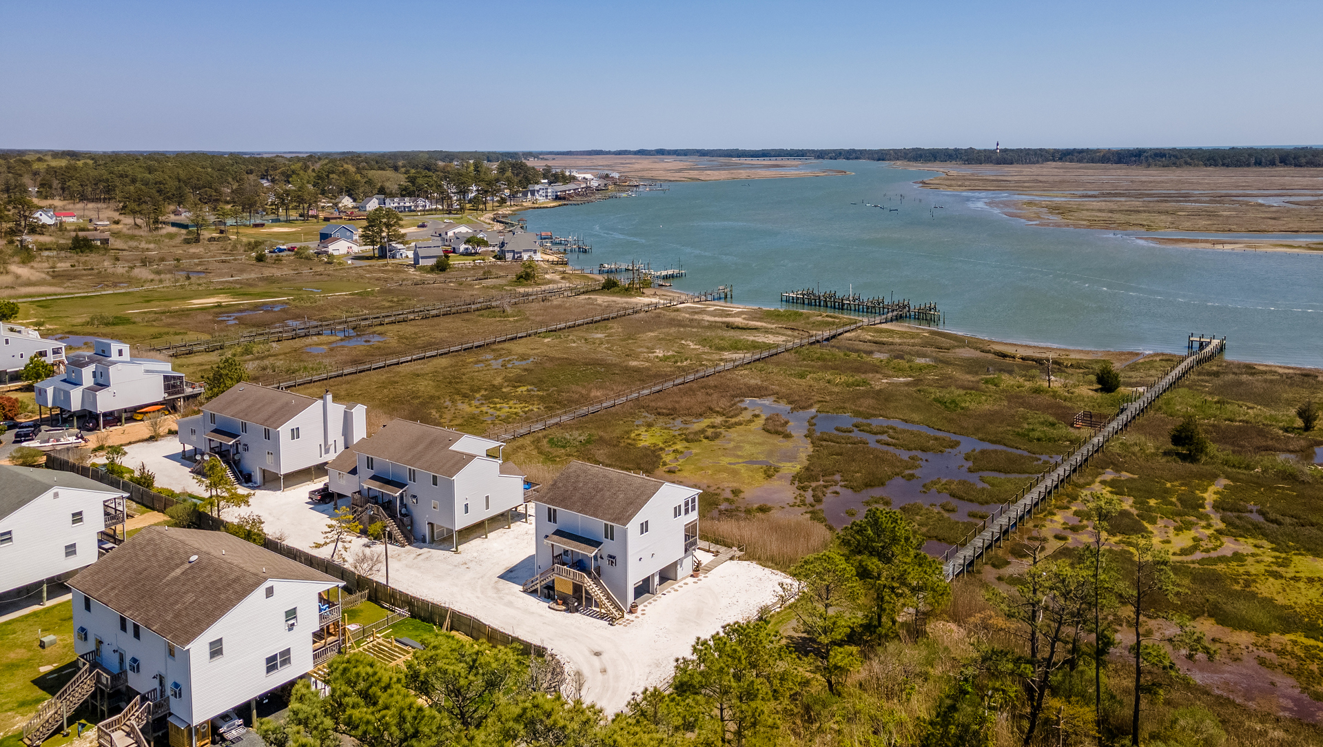 You'll take in sweeping Views of the Assateague Channel and Assateague Lighthouse.