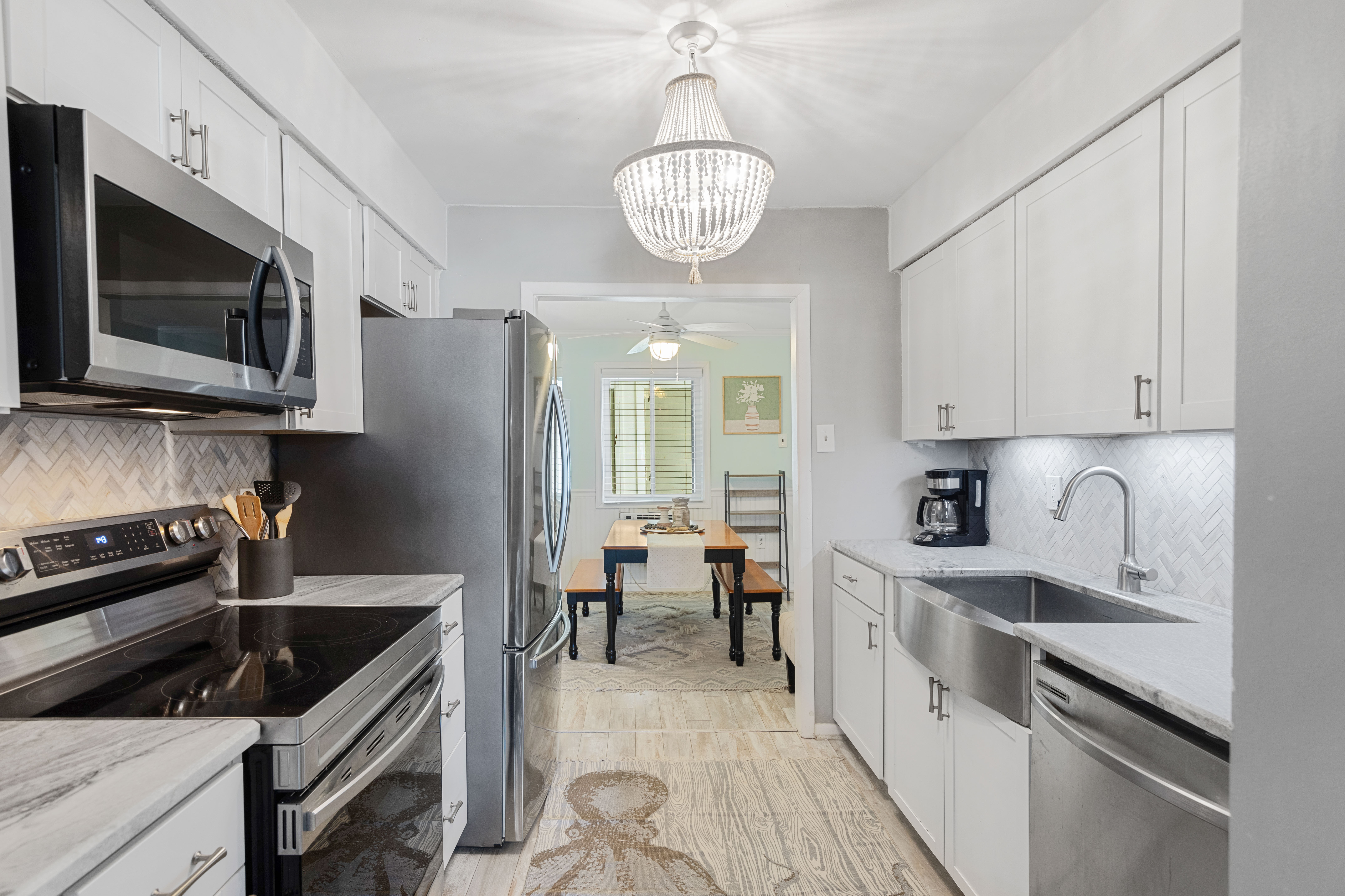 The Chef in the family will love the Stainless Appliances.