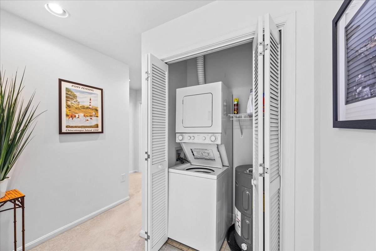 Stackable Washer and Dryer for your convenience.