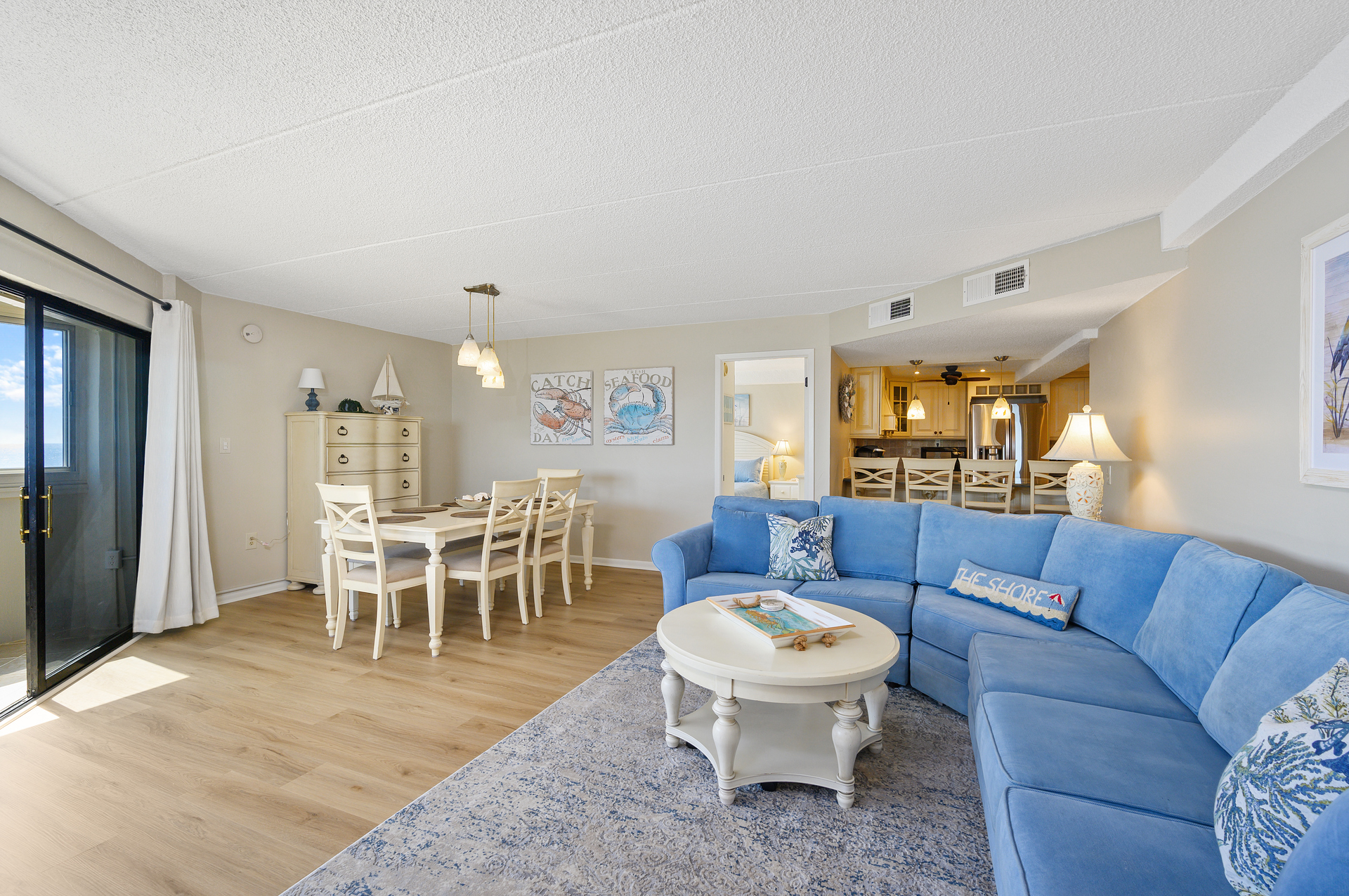 There is plenty of space for the family to all be together but still spread out in the Beautiful Open Living Space