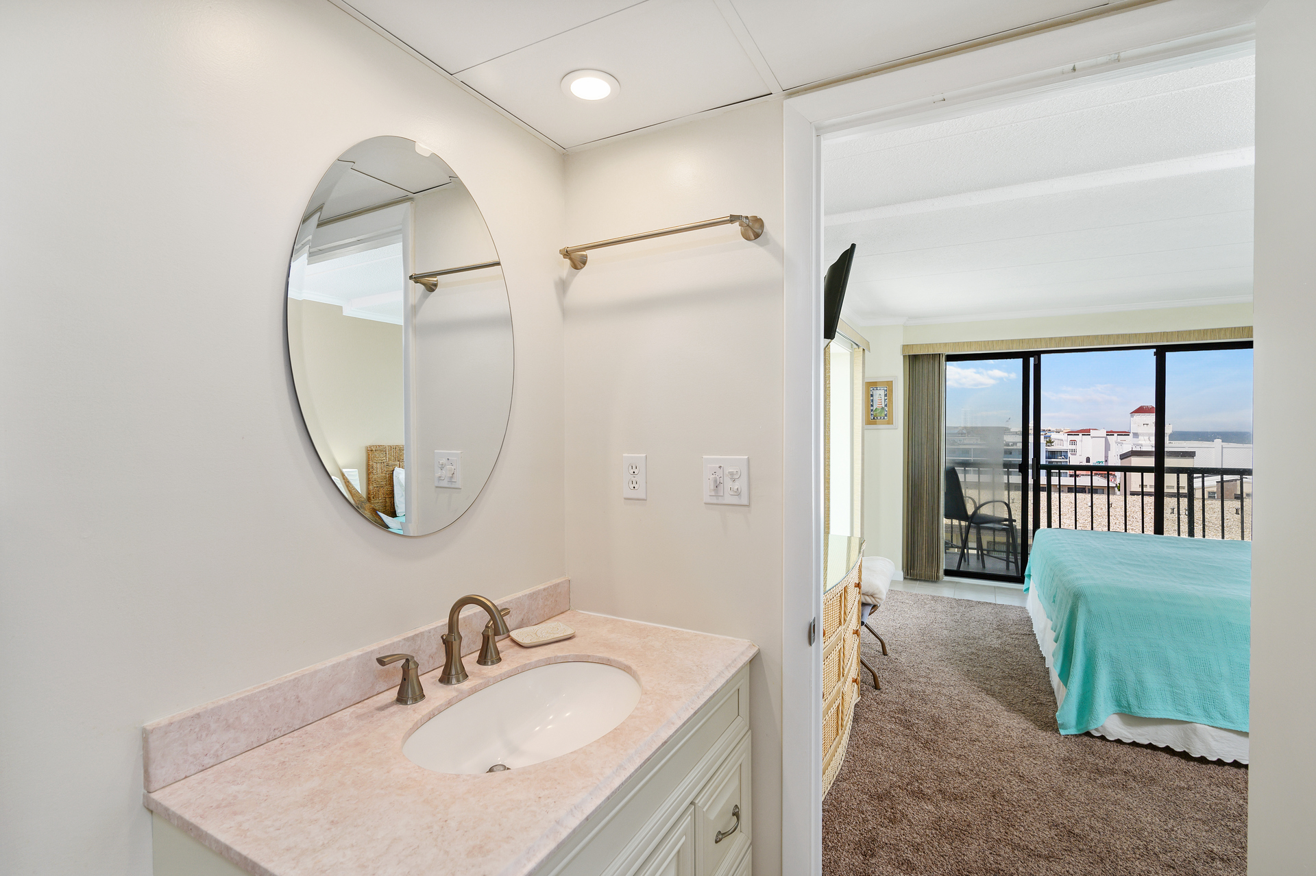 A private Primary Bath perfect for freshening up after a day in the sun