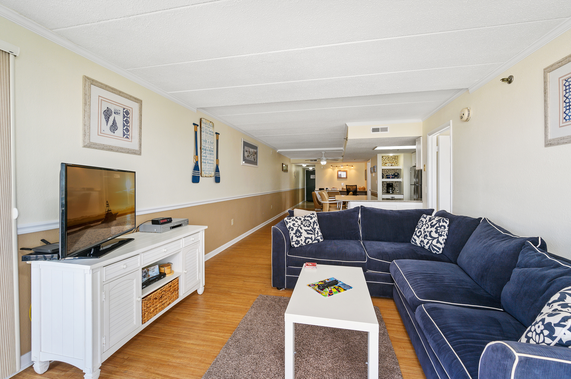 Whether you're enjoying a movie, board games, or just sitting around recapping your day, this living space is perfect for bringing everyone together