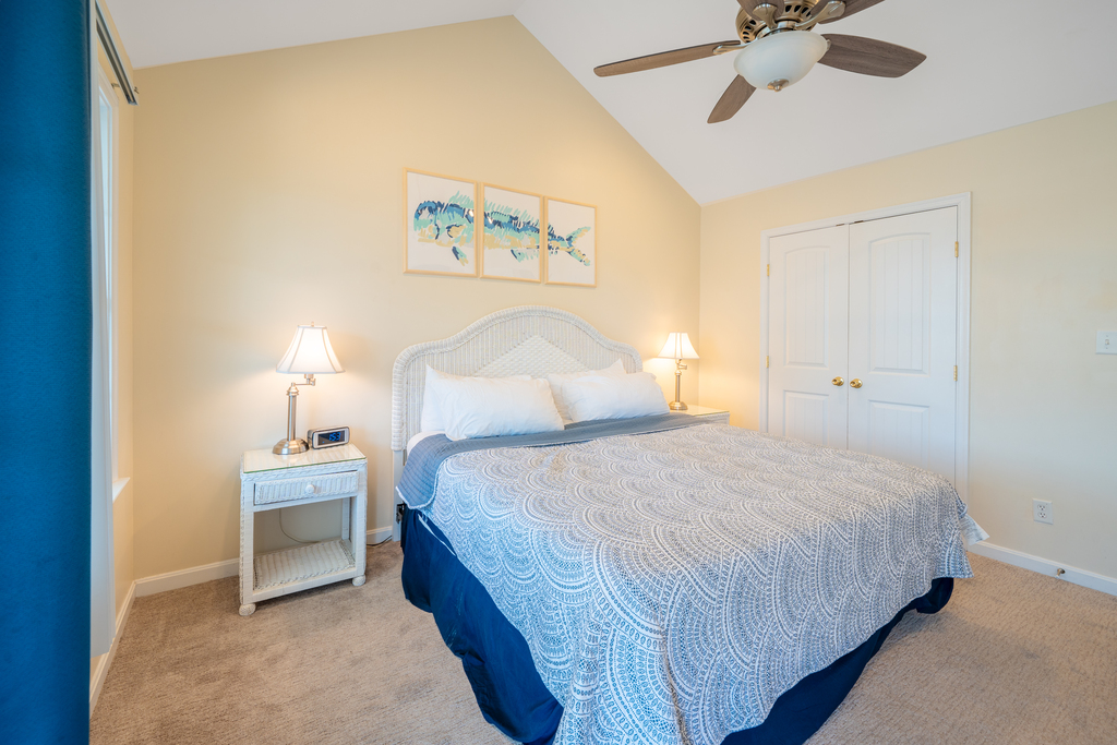 The Primary offers a King Bed.