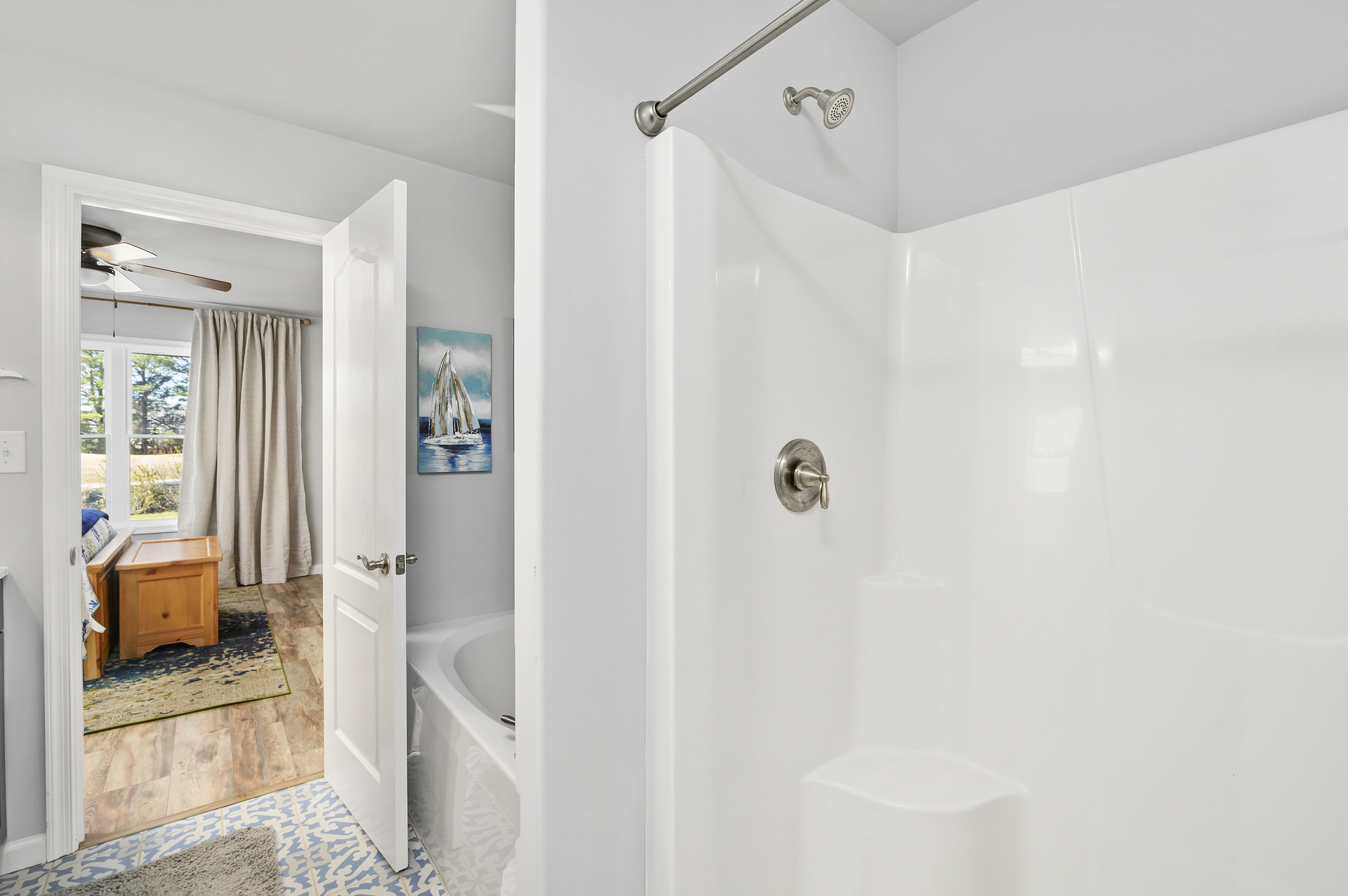 Master also has a Walk-in Shower.