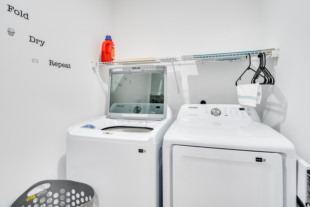 A Full Size Washer and Dryer are also on the Main Level.