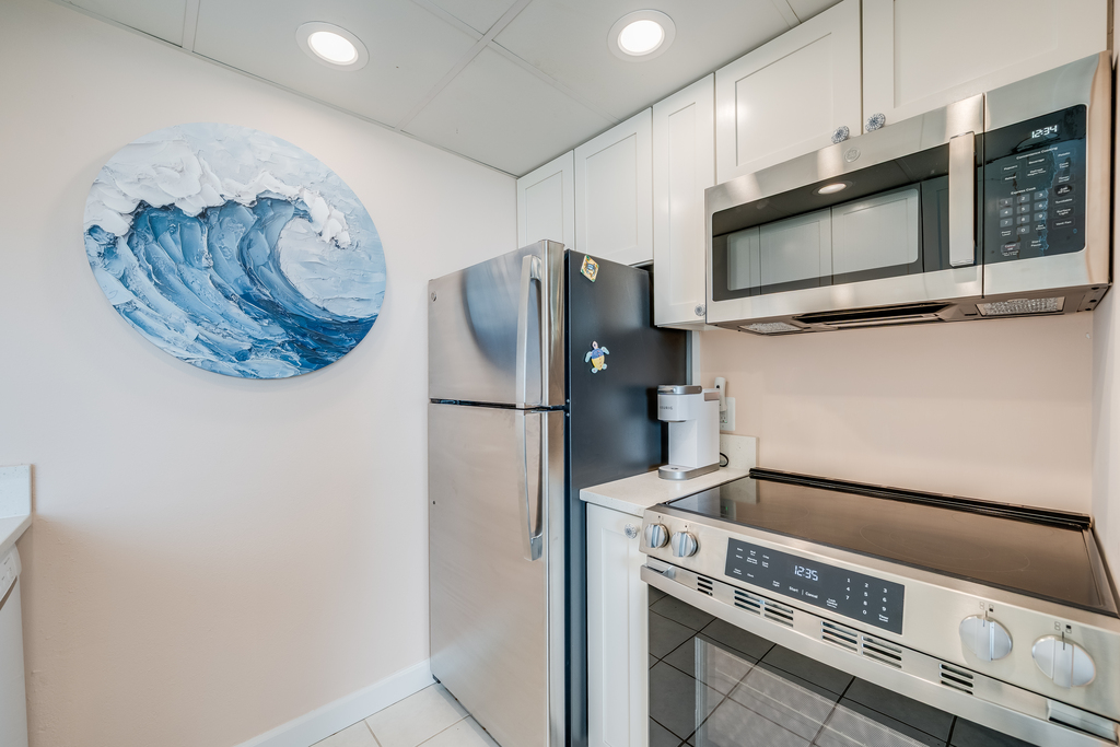 Modern appliances and a clean layout make this kitchen a joy to cook in.