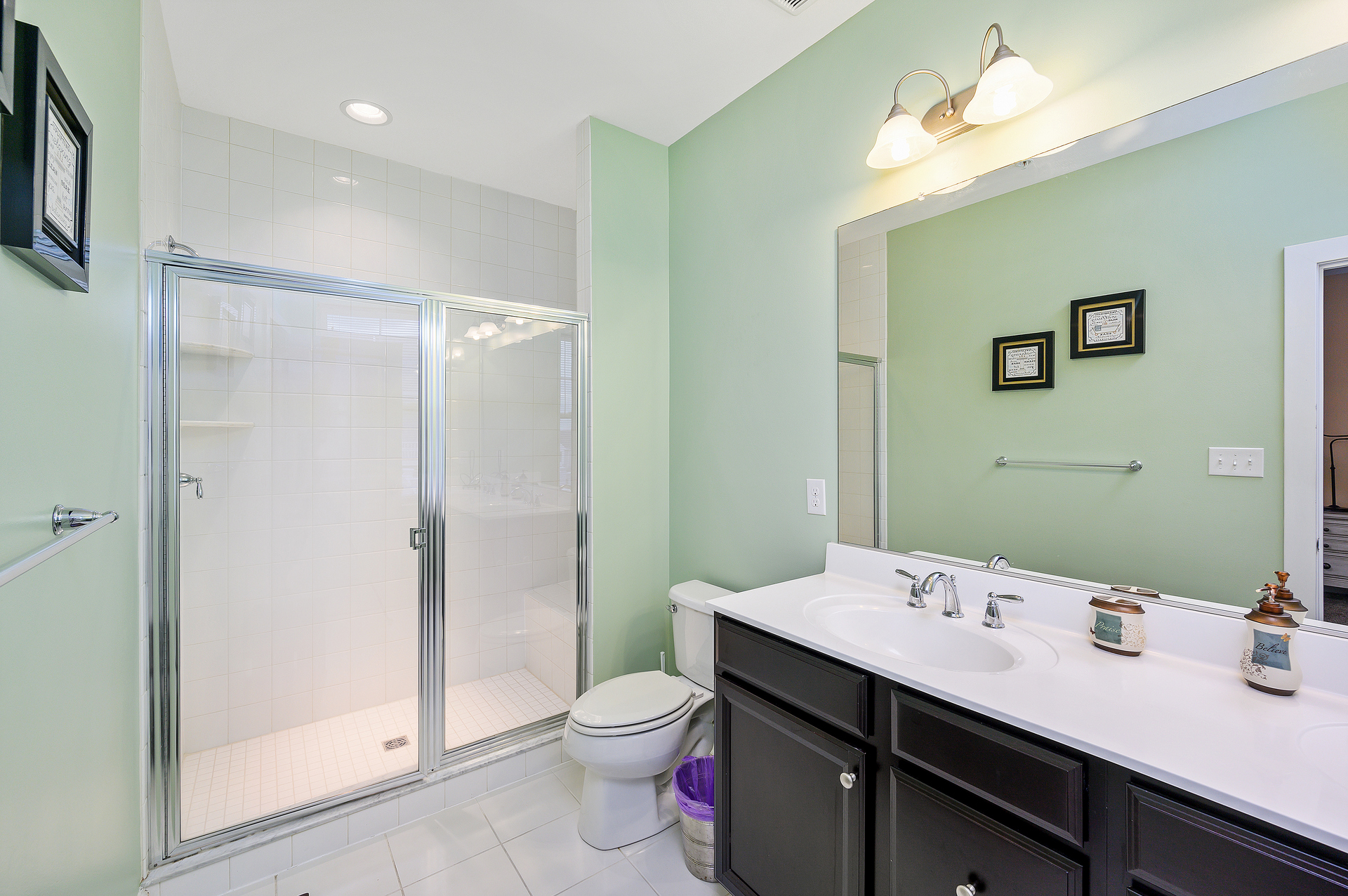 Freshen up after some fun in the sun with in the home's walk in shower