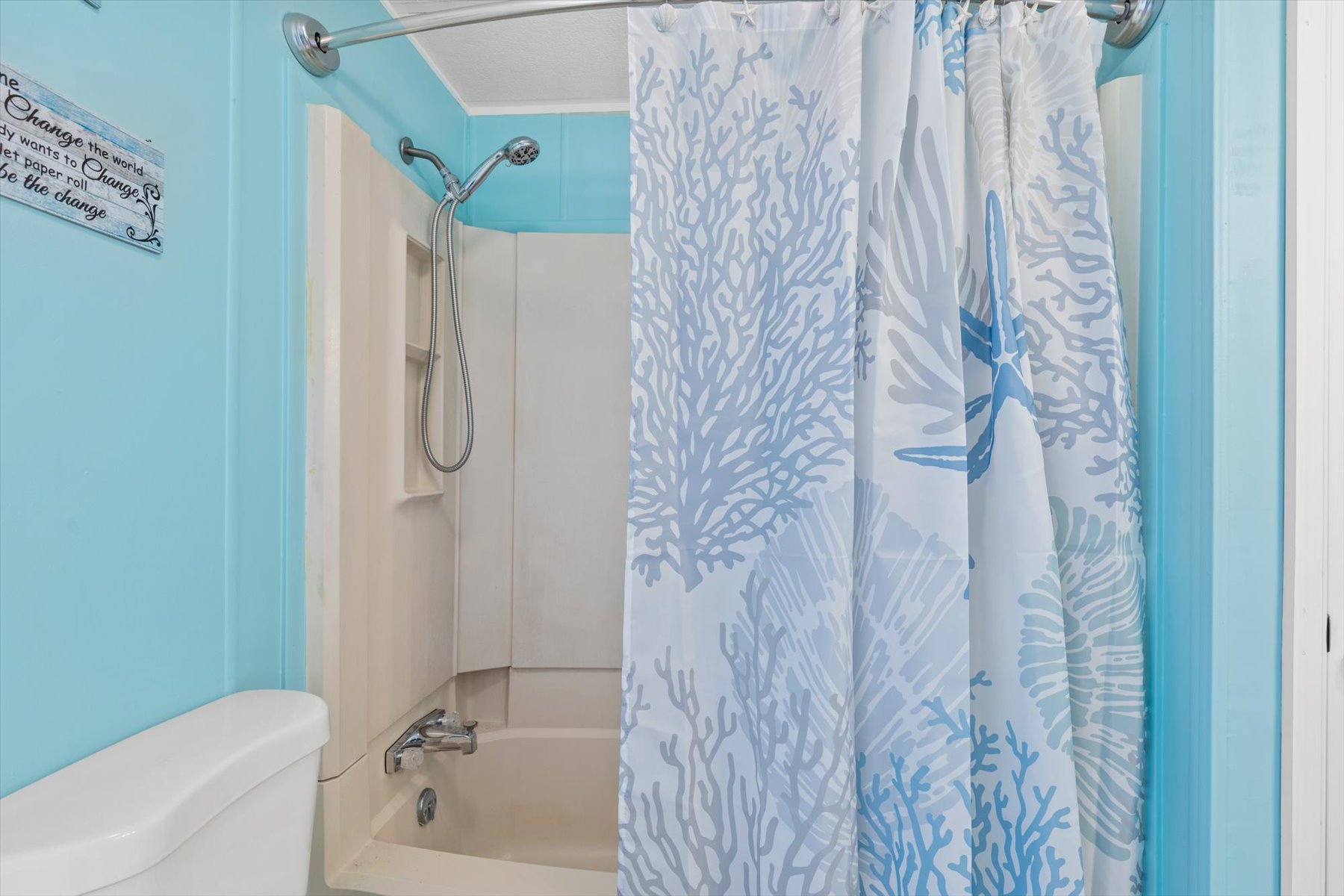 Shower and tub combo.