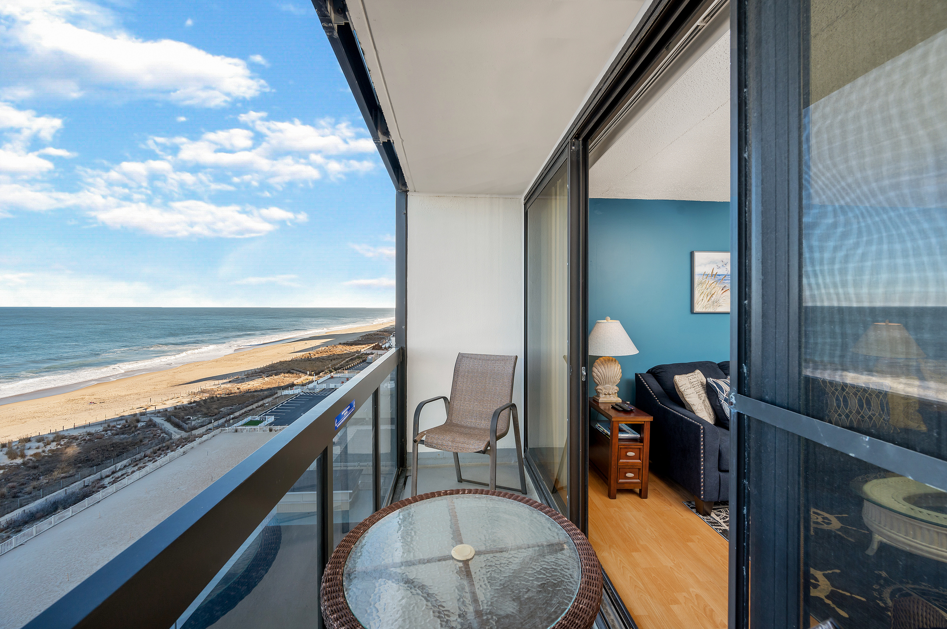 Enjoy a refreshing glass of wine as the waves crash & the moon lights the sky!