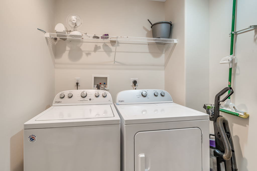 Pack less and take advantage of the condo's Washer and Dryer