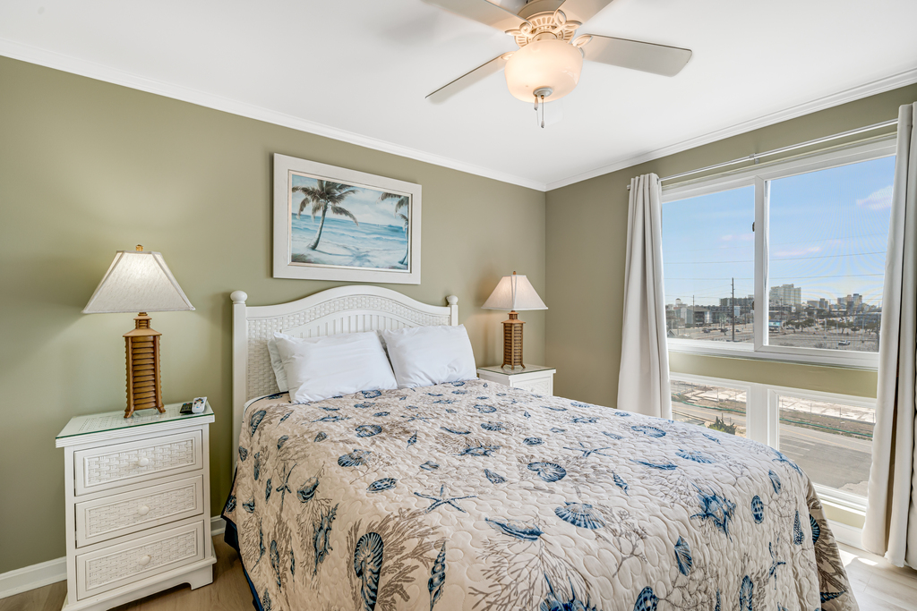 Primary Bedroom offers a plush queen bed!