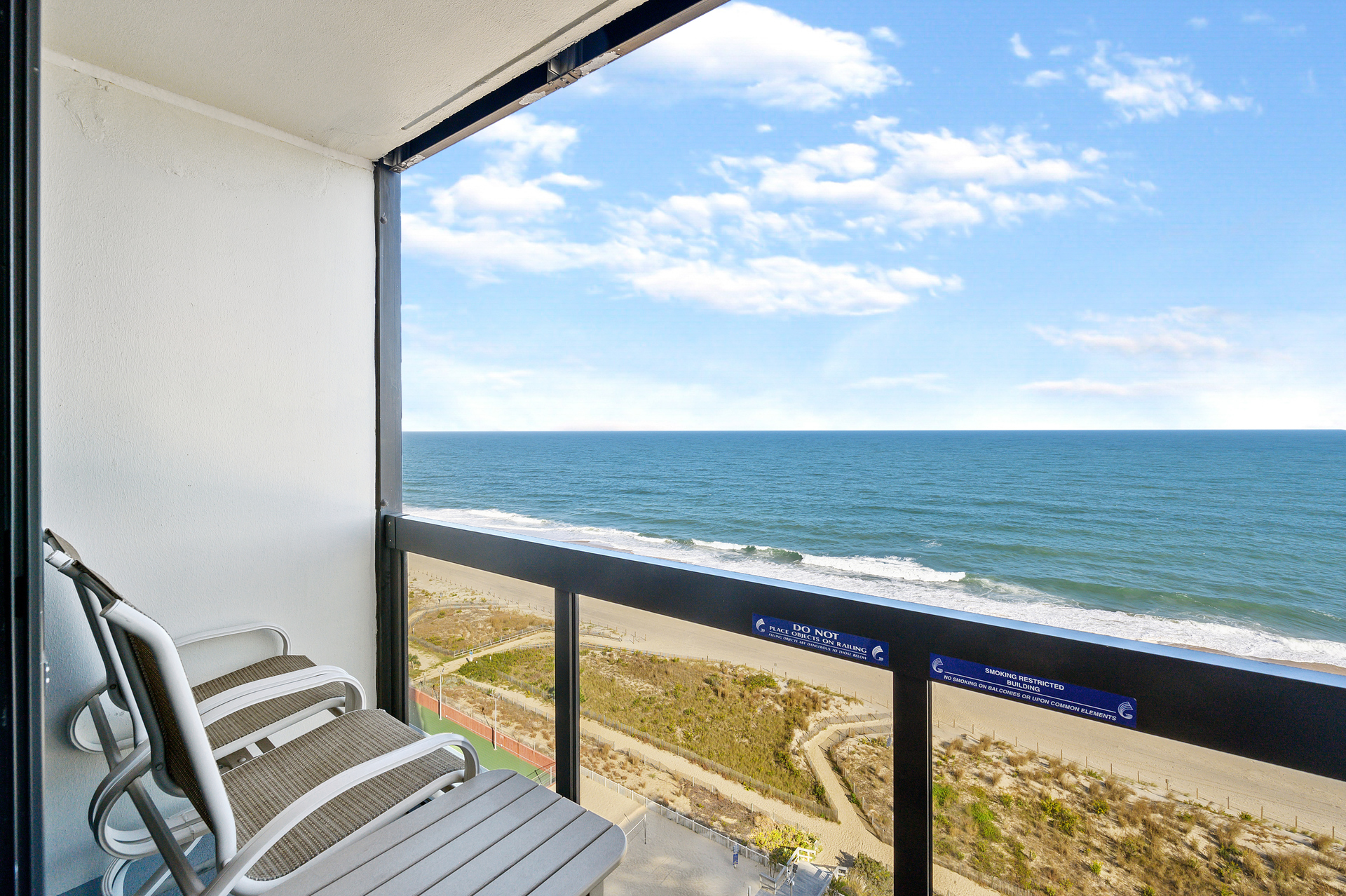 Or sip your evening wine while listening to the waves crash the shore!