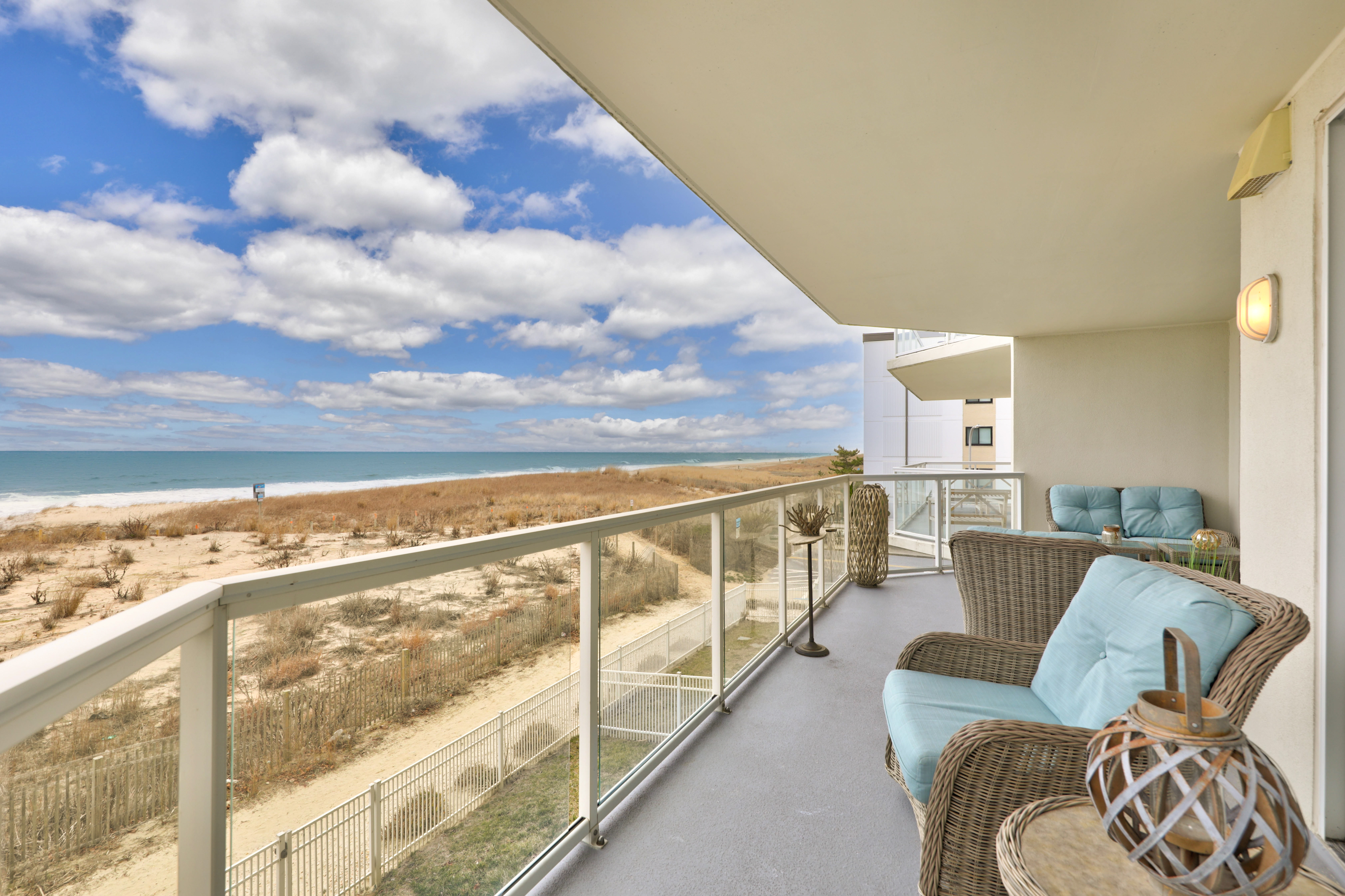 Relax in the high-end, comfy furniture and take in that sweet & salty air.