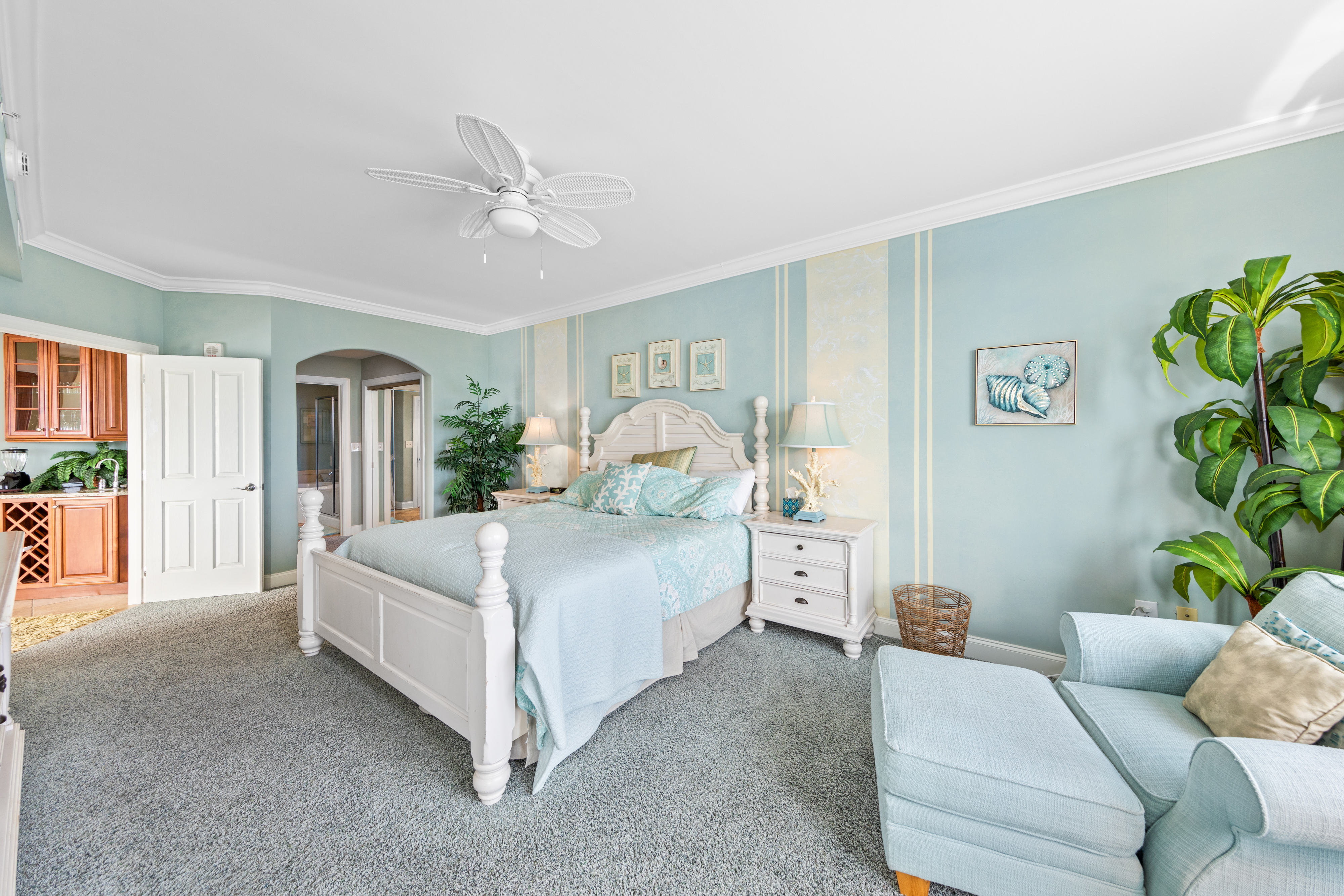 Sink into the cozy king size bed.