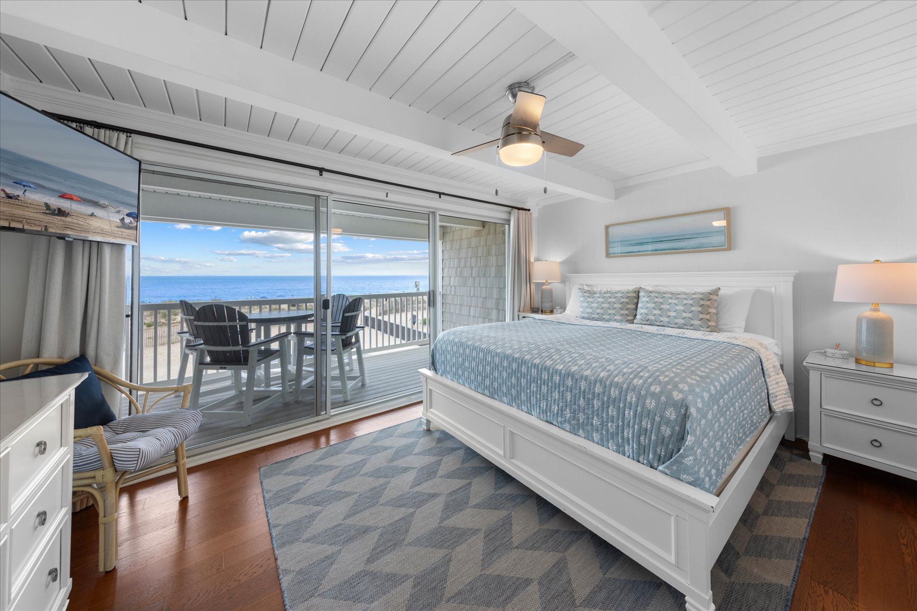 Bedroom 2 on the 3rd floor has a King bed.